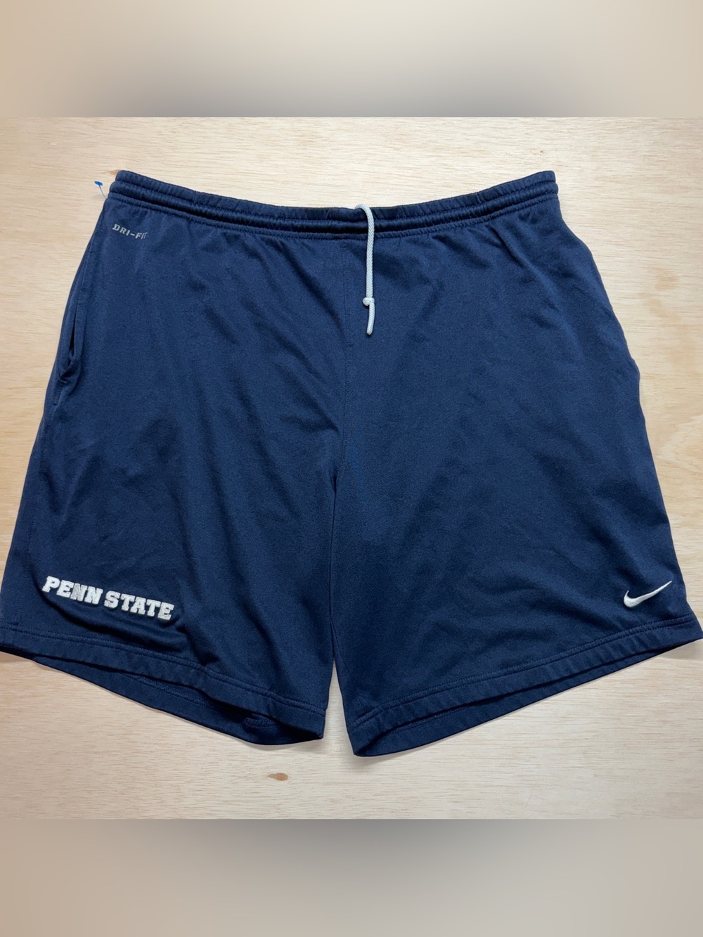 Nike Penn State Nittany Lions Dri-FIT Athletic Shorts Men's Large Blue Pockets